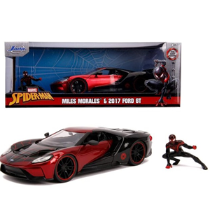 اسباب بازی ماشین فلزی فورد مدل GT و فیگور مایلز مورالز Miles Morales Figure با مقیاس 1:24_اسباب بازی